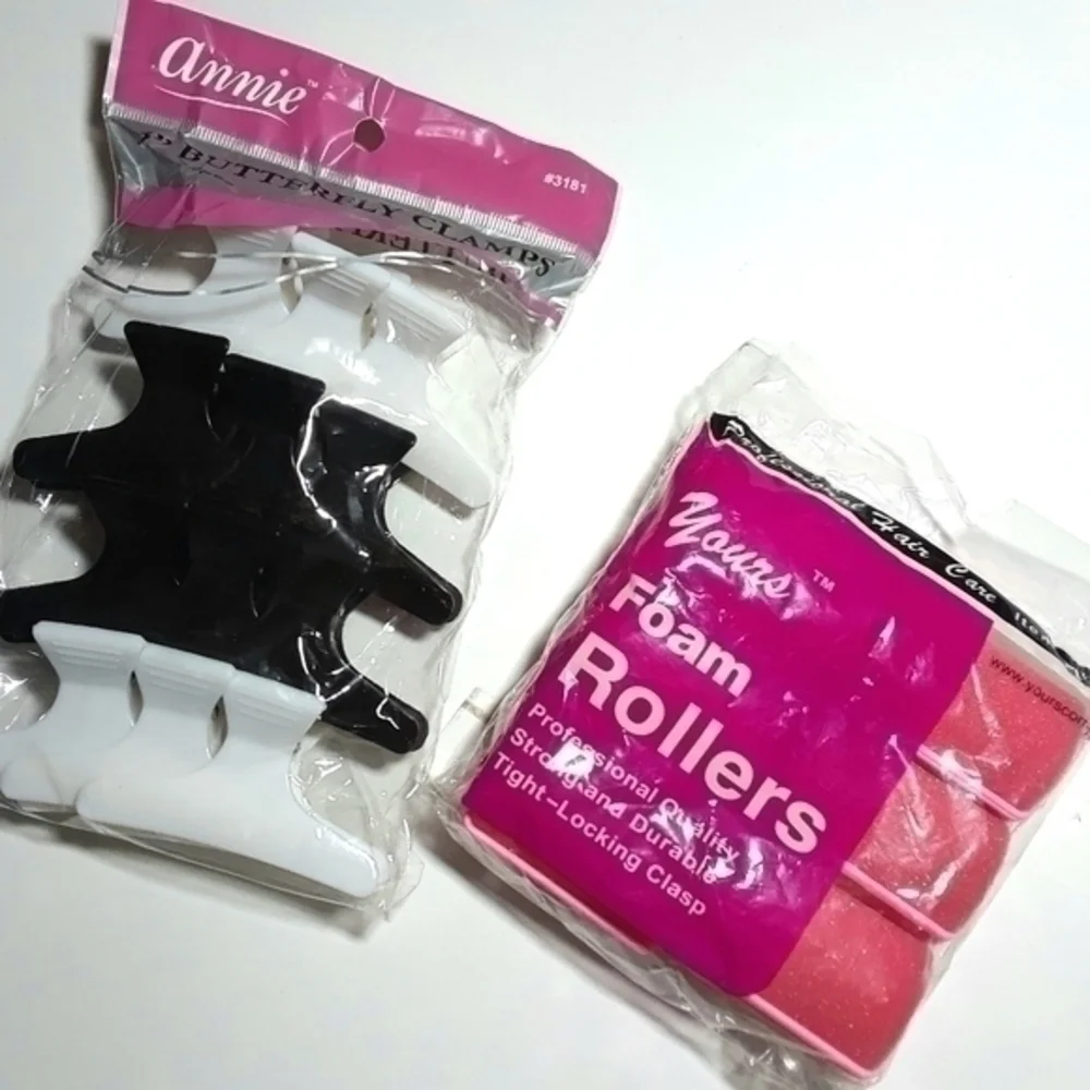 Annie Claw Clips And Vintage Yours Sponge Rollers